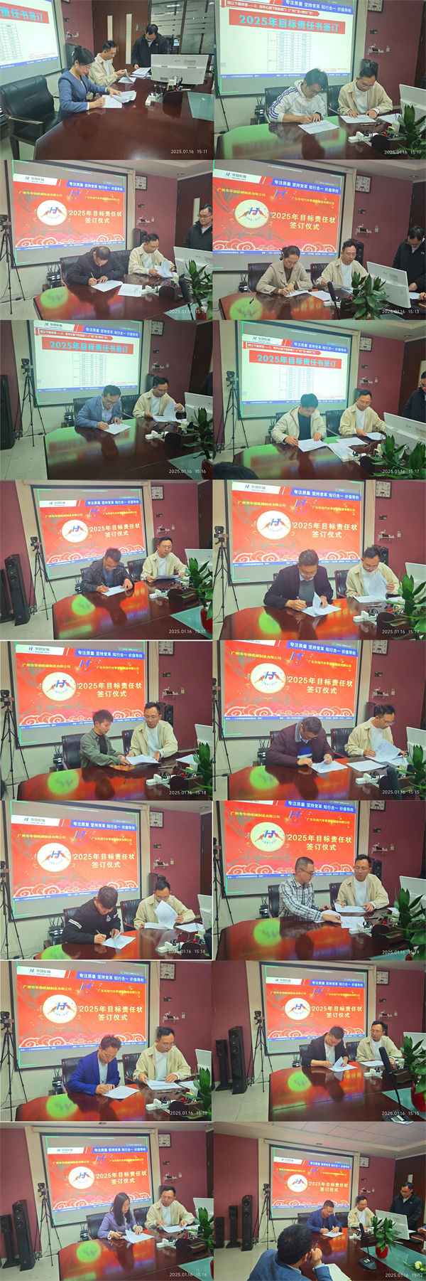 華勁機械各部門負責人（rén）簽（qiān）訂2025年目標責任狀