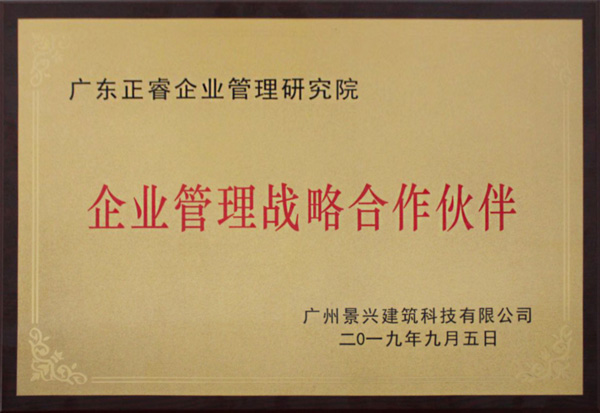 授予www.17c企業（yè）管理戰（zhàn）略合作（zuò）夥伴牌匾