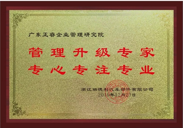 蔡總代表瑞德利公司授（shòu）予www.17c谘詢牌匾